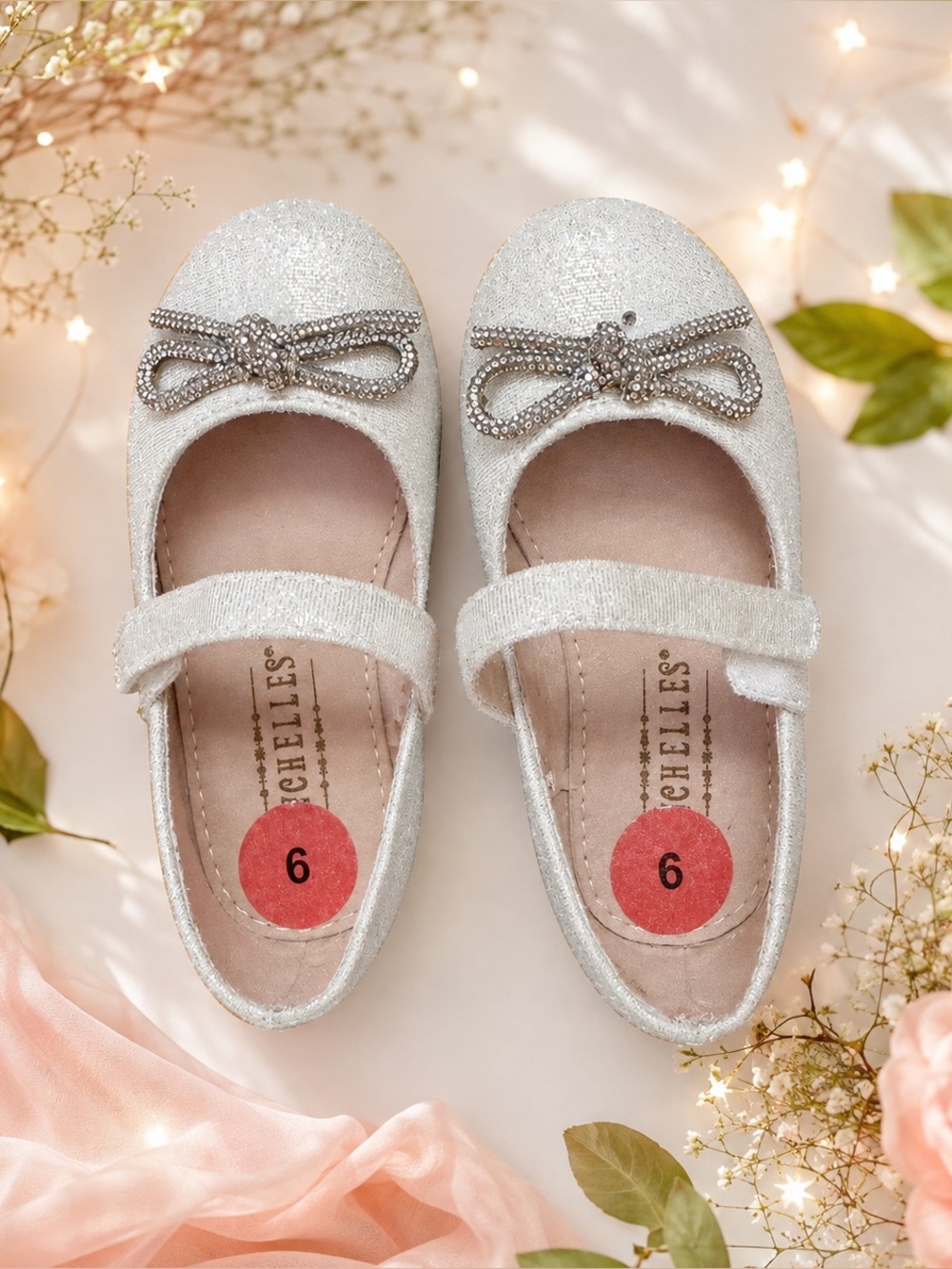 Girls' Silver Mary Jane Shoes